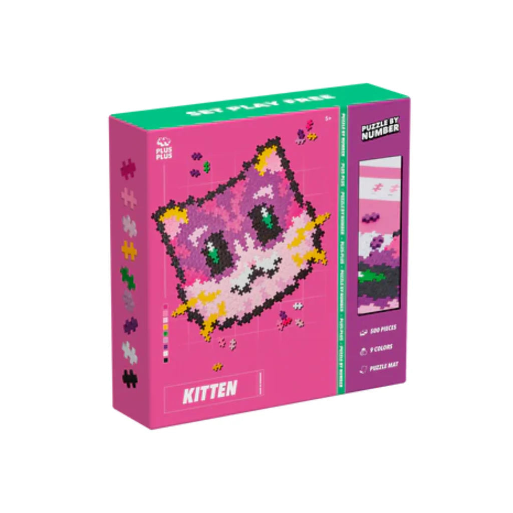 Plus Plus Puzzle By Number Kitten (500pcs)